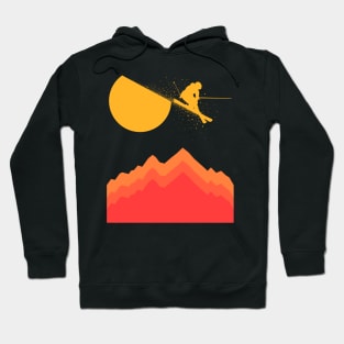 Slicing the Sun While Skiing Up High Hoodie